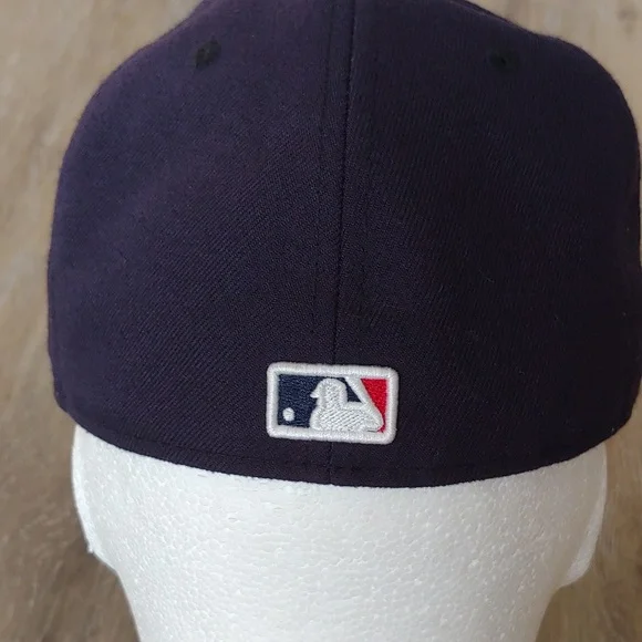 New Era 59Fifty On Field MLB Boston Red Sox Fitted Cap Hat Navy Blue Size 7 - Picture 5 of 9